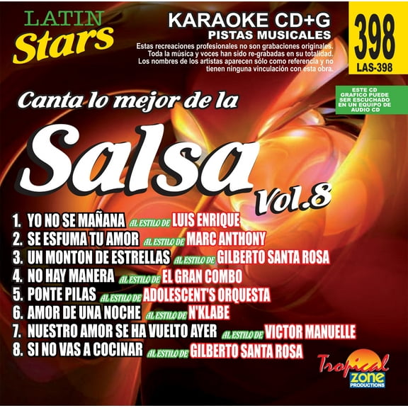 Karaoke Latin Stars 398 Salsa Vol. 8