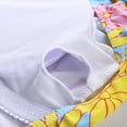 thumbnail image 6 of Women Swimsuits Print Back Openwork Long Sleeve One Piece Bathing Suit,Yellow,S, 6 of 7