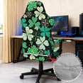 thumbnail image 6 of Whosucclay Shamrock Print Gaming Chair Cover Cat Scratch Proof Jacquard, Spandex Gaming Chair Slipcovers Arms Attached Washable for Office/PC Chairs St Patrick's Day Decor, 6 of 8