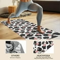 thumbnail image 4 of White Cow Black Spot Pattern Hot Yoga Mat Towel Non Slip for Hot Yoga - Quick-Drying Yoga Mat Cover with 4 Corner Pockets with Travel Bag - Hot Yoga Towel Non Slip Grip Moisture Wicking Sweat 70"x26", 4 of 6