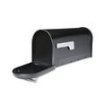 thumbnail image 4 of Chadwick Post Mount Mailbox Black with Nickel Flag, 4 of 6