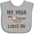 thumbnail image 3 of Inktastic My Yaya Loves Me Sloth Girls Baby Bib, 3 of 4