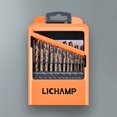 thumbnail image 2 of Juego de brocas Lichamp HSS Cobalt, 21 unidades, 1,5 mm a 10 mm 135°, 2 of 9