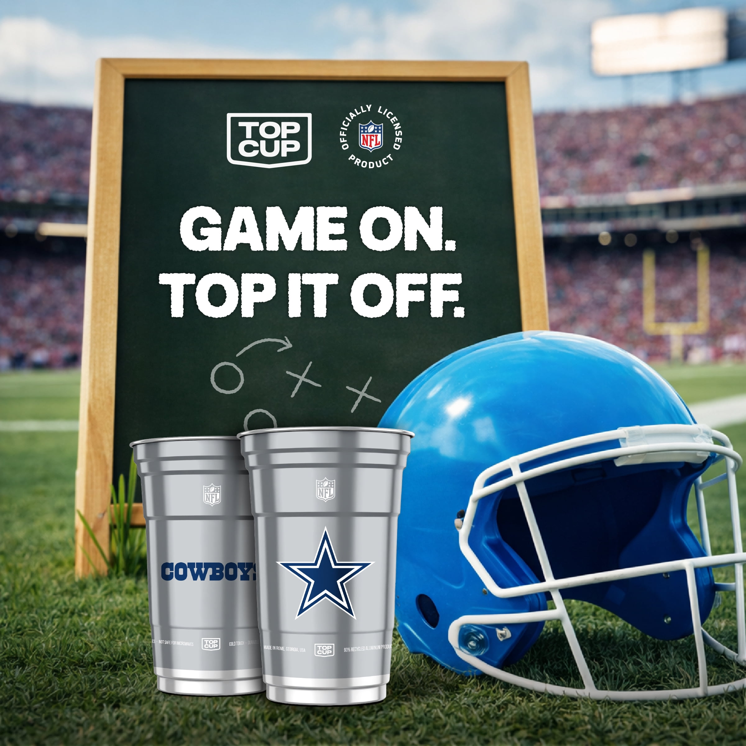 Top Cup NFL Dallas Cowboys Aluminum Party Cups, 20oz, 10 count