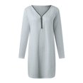 thumbnail image 4 of Sngxgn Women's Casual Fall Dresses Long Sleeve Wrap V Neck High Low Ruffle Dress(Grey,XL), 4 of 5