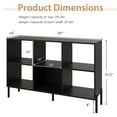 thumbnail image 3 of Costway 6 Cube Storage Shelf Organizer Bookcase Square Cubby Cabinet Bedroom Black, 3 of 10