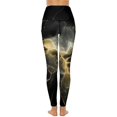 thumbnail image 3 of Women's High Waisted Yoga Leggings with Pockets，Marble Texture，Tummy Control Non See Through Workout Athletic Running Yoga Pants, 3 of 6