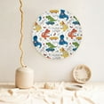 thumbnail image 5 of Picia Dinosaur (2) Pattern Bone China Decorative Plate – Wall Decor with Stand and Adhesive, Elegant Ornament for Living Room, Office, or Entryway-7in, 5 of 6