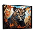 thumbnail image 2 of Designart "Roaring Majesty Of The Panther I" Animals Panther Floater Framed Canvas Art Print, 2 of 5