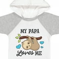 thumbnail image 4 of Inktastic My Papa Loves Me with Sloth and Hearts Boys or Girls Baby Bodysuit, 4 of 5