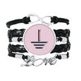 thumbnail image 1 of Voltage Physics Icon Assembly Bracelet Love Accessory Twisted Leather Knitting Rope Wristband, 1 of 3