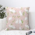 thumbnail image 6 of Rateoe Rabbit Pattern Throw Pillow Cover Premium Pillow Stuffer Sham Square for Decorative Cushion Bed Couch Sofa(Pillow insert not included), 6 of 8