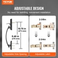 thumbnail image 3 of VEVOR Double Door Handle Set, Matte Black Arched Door Lever, Double Front Door Handle Set with Reversible Handle Lever, Heavy Duty Double Door Lock Set with Dummy, for Office Door or Front Door, 3 of 9