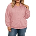 thumbnail image 4 of Nugftut Hoodies for Women Plus Size Fall Winter Casual Sweatshirts Zipper Oversized Lightweight Hoodies with Pockets, 4 of 8