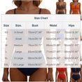 thumbnail image 2 of qucoqpe Womens Swimsuits Summer Cutout Crisscross Ruched Two Piece Bathing Suit High Waisted Bikini Sets, 2 of 7