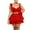 Red, variant on HAiming 2 Piece Sets for Women Ruffle Crop Tank Top with Layered Mini Skirt Club Vacation Cute Outfits