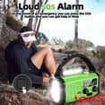 thumbnail image 6 of Hand Crank Emergency Radio 37000mwhsolar Portable Noaa Am Fm Weather With 3mode Flashlight And Reading Light Cell Phone Home Distress Signal (green), 6 of 7