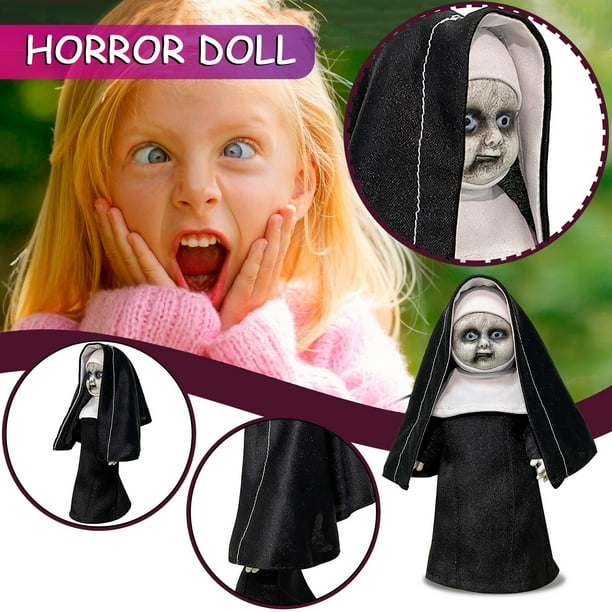 Price Drop Nun Doll Horror Make-up Tricky Grimaces Frighten Creepy Lifelike And Funny Doll