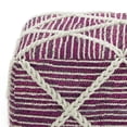 thumbnail image 5 of Simpli Home Simpli Home Cowan Contemporary Square Pouf in Magenta and Natural Handloom Woven for the Living , Family, Kids or Bedroom, 5 of 6