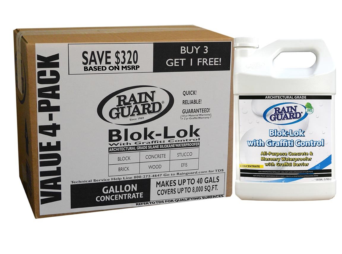 Bloklok With Graffit Control And Water Repellent Case 4 Gallons Makes