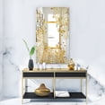 thumbnail image 4 of DESIGN ART Designart 'Capital Gold Botanical Bliss 5' Glam Mirror - Modern Accent Printed Mirror 23.7in.x31.5in., 4 of 5