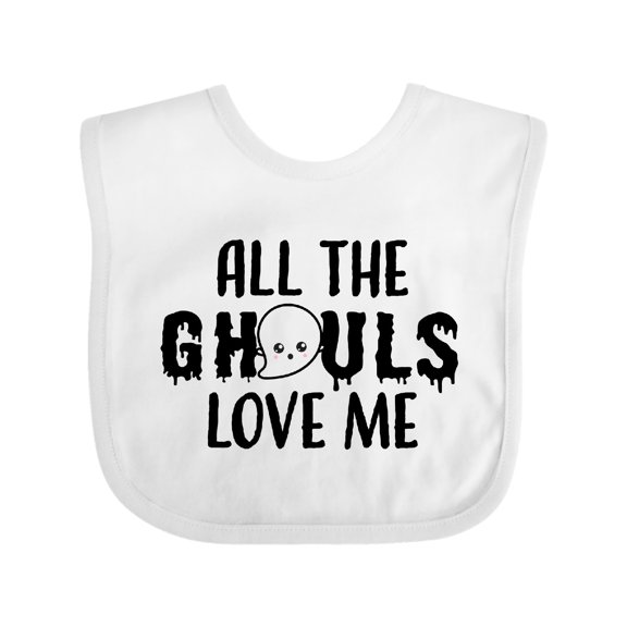 Inktastic All The Ghouls Love Me with Ghost Boys or Girls Baby Bib