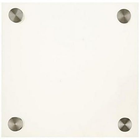 

6 X 6-Inch Complete Sign System Green Edge Plates Stainless Steel Standoff Screws