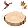 thumbnail image 4 of Wood Bird Perch, Perch Platform Pet Bird Round Natural Wood Stand Platform Cage Chew Toy For Small Animals  Parakeet, 4 of 8
