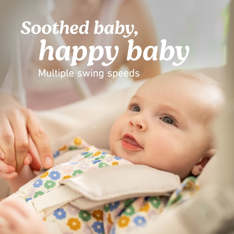 Graco Slim Spaces Compact Baby Swing, Tate White photo 4