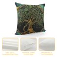 BCIIG Tree of Life Moon Cat Graphic Decorative Pillowcase for Home Sofa