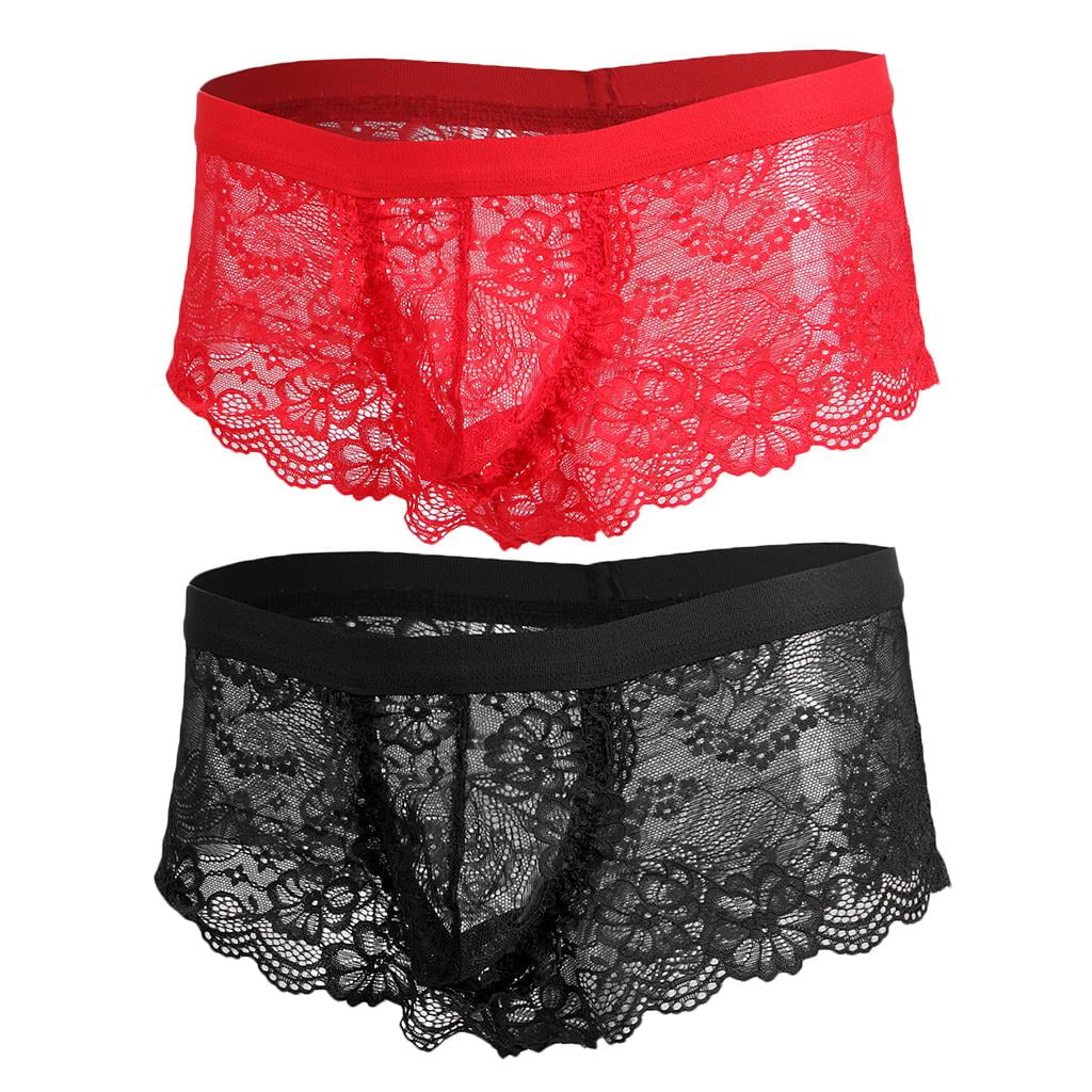 Encaje Floral Boxer De Encaje De Hombre 2x Sissy Mens Lace Of