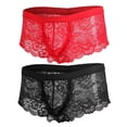 thumbnail image 1 of Ropa Interior de Encaje para Hombre Sissy de 2 Piezas s Calzoncillos de Lencería jinwen bragas de encaje floral para hombres, 1 of 8