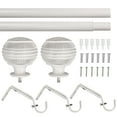 thumbnail image 4 of Better Homes & Gardens 1" Knob Single Curtain Rod Textured White 42-120", 4 of 8