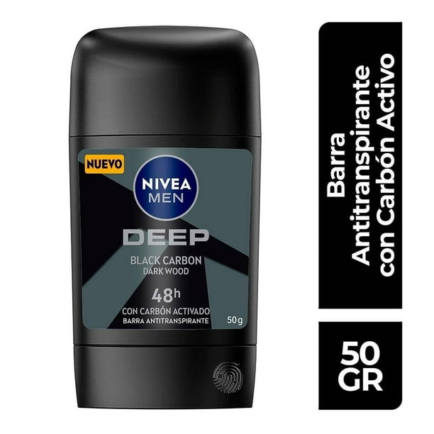 Antitranspirante NIVEA MEN deep darkwood antibacterial barra 50 g