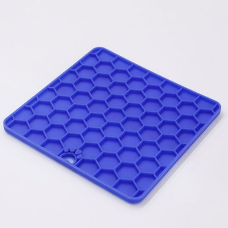 Silicone Licking Pad For Dogs & Cats Honeycomb Suction Cup Dog Slow Food Bowl Dog Lick Mat