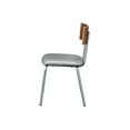 thumbnail image 3 of ACME Furniture Jurgen 30" Faux Leather Side Chairs in Silver/Walnut (Set of 2), 3 of 4