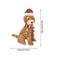 thumbnail image 2 of JUNWELL Christmas Fluffy Doodle Dog Decoration With LED Light String Merry Lovely Plush Dog For Yard Decoration, 2 of 7