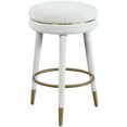 thumbnail image 3 of Meridian Furniture Coral Cream Boucle Fabric Counter Stool, 3 of 5