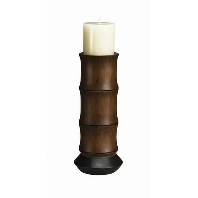 Cal Lighting BO-882LC Porte-Bougie en Bambou 11 Po. Finition Acajou