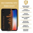 thumbnail image 7 of Case Yard Wooden Case for iPhone-X Soft TPU Silicone cover Slim Fit Shockproof Wood Protective Phone Cover for Girls Boys Men and Women Supports Wireless Charging Skyline SF Design, 7 of 7