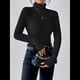 thumbnail image 4 of Camisetas de Larga con Cuello Alto para Mujer, de Otoño, con Forro Acanalado, Suaves y Térmicas. Negro XXXL, 4 of 8
