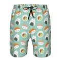 thumbnail image 4 of Naloa Kawaii Sushi Men's Beach Shorts, Surfing shorts, Swim trunks, Quick Dry Swim Trunks for Surfing Beach Fun - 3X-Large, 4 of 9