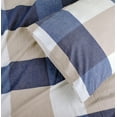 thumbnail image 6 of Home Soft Things 3 Piece Washed Cotton Duvet Cover Set - Buffalo - Sapphire - King (102" x 90"), 6 of 6