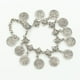 thumbnail image 1 of Tobillera con borla de Metal bohemio, Color plata de ley, dije de lujo, moneda ER, 1 of 4