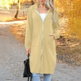 thumbnail image 6 of Vibrex Women Casual Zip up Hoodies Sweatshirt Long Hoodie Jacket Oversized Fall Winter Coats Fashion Women's Solid Color Long Coat Classic Slim Overcoat with Pocket Lightweight Cardigans for Women, 6 of 9