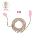 thumbnail image 3 of Globe Electric 9-ft Metallic Pink Fabric Extension Cord, 3 of 5
