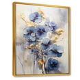 thumbnail image 2 of Designart "Blue-Gold Violet Minimalist Art II" Violets Floater Framed Wall Decor, 2 of 5