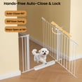 thumbnail image 6 of YIYADO 30" Tall Auto-Close Pet Gate, 29.5"-40.5" Adjustable Pressure Mounted Dog Gate, Easy Walk-Through Safety Gate for Stairs, Doorways & Hallways, White, 6 of 6