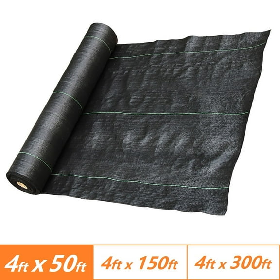 OTTULUR Garden Weed Barrier, Polypropylene (PP) Landscape Fabric, 4ft x 50ft