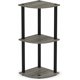 thumbnail image 4 of 5 Tier Corner Display Rack Multipurpose Shelving Unit, Dark Cherry/Black, 4 of 5